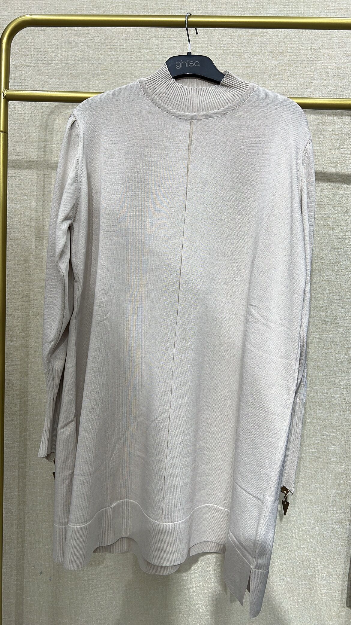 Kol fermuarlı Merserize tunik