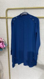 düğme detaylı triko tunik