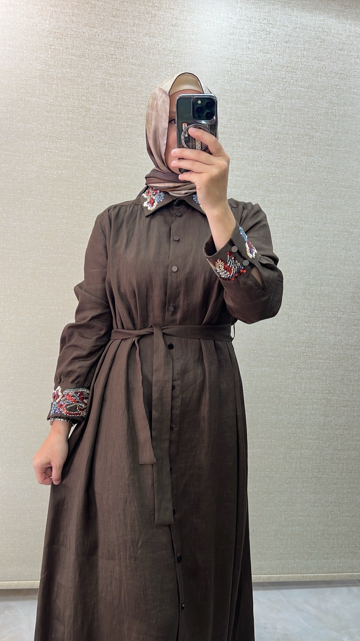 Ghisa Keten Şık Elbise