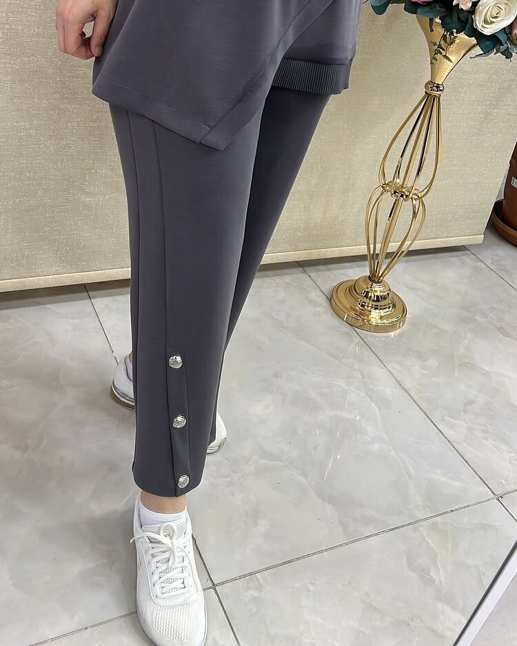 Yan Düğmeli Rahat Tunik Takım