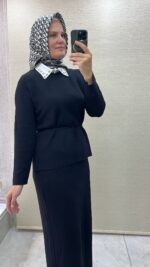 Ghisa triko etekli şık takım