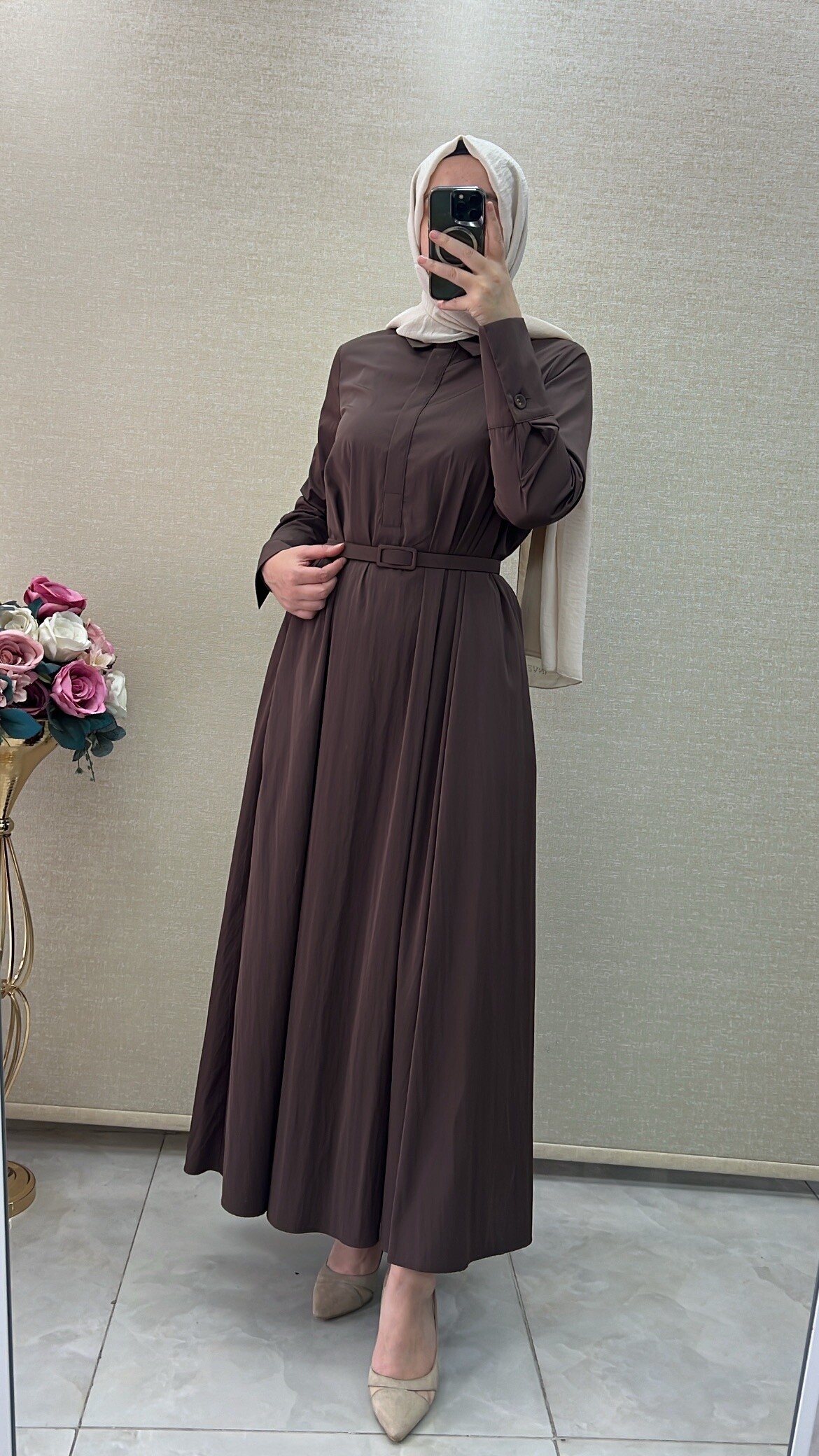 Terzidükkanı paraşüt kumaş elbise