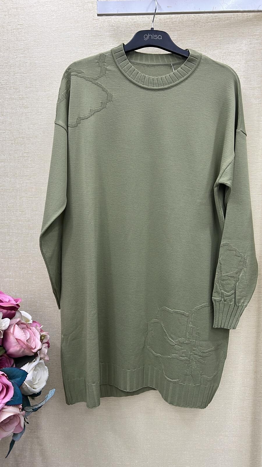 Çiçekli Merserize Tunik