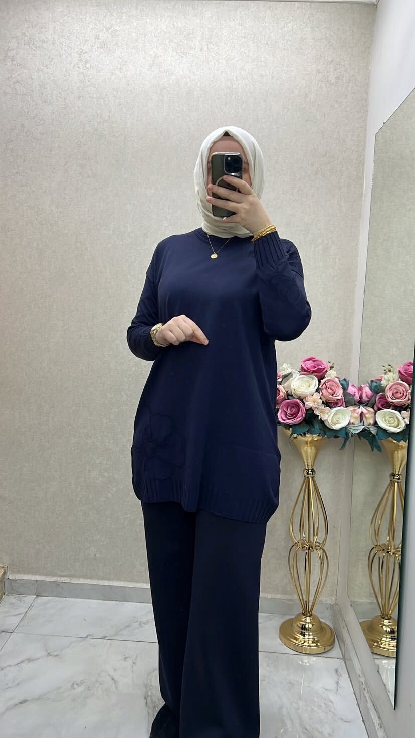 Çiçekli Merserize Tunik