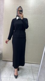 Ghisa triko etekli şık takım