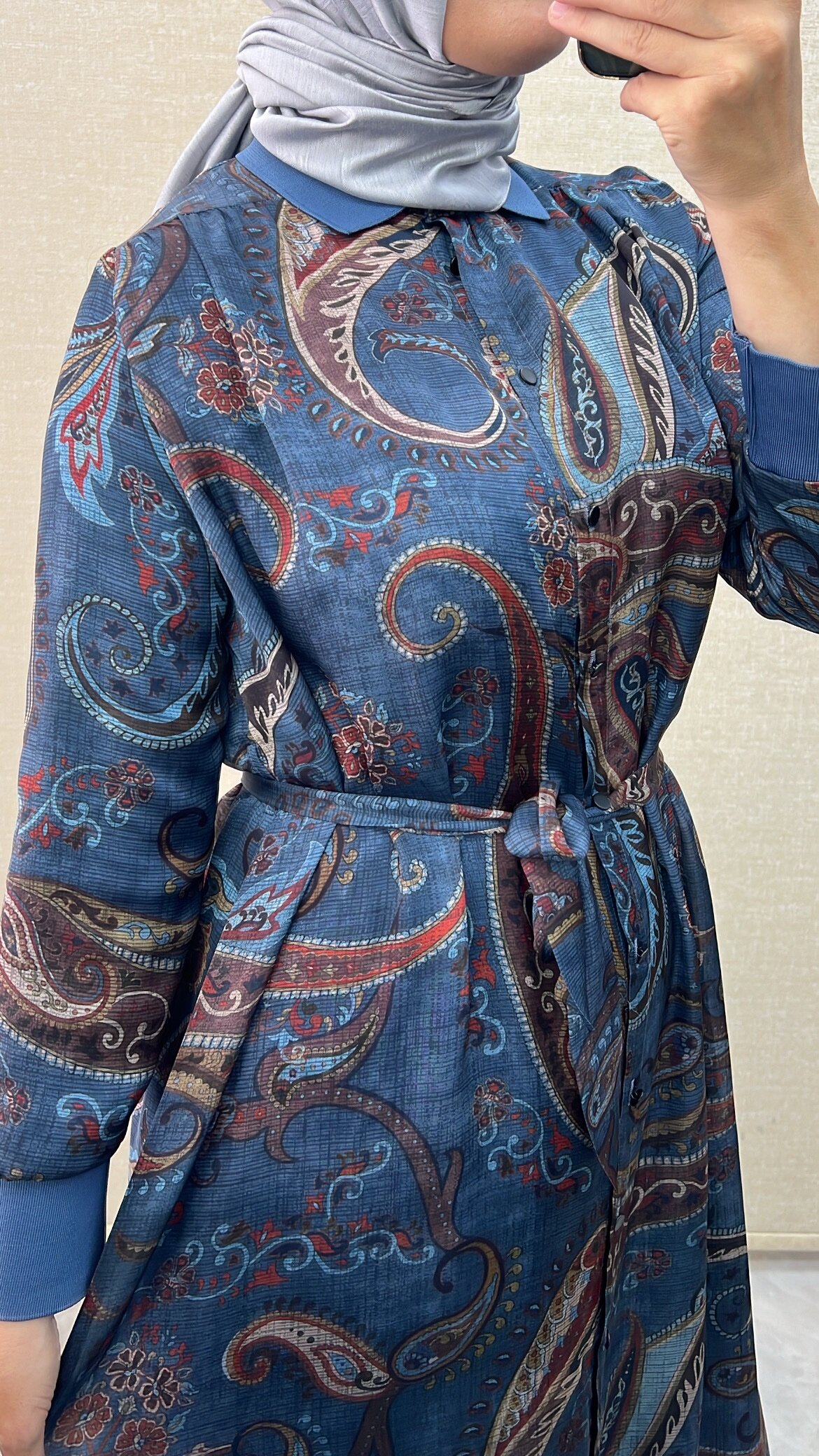 Ghisa Şal Desen Elbise