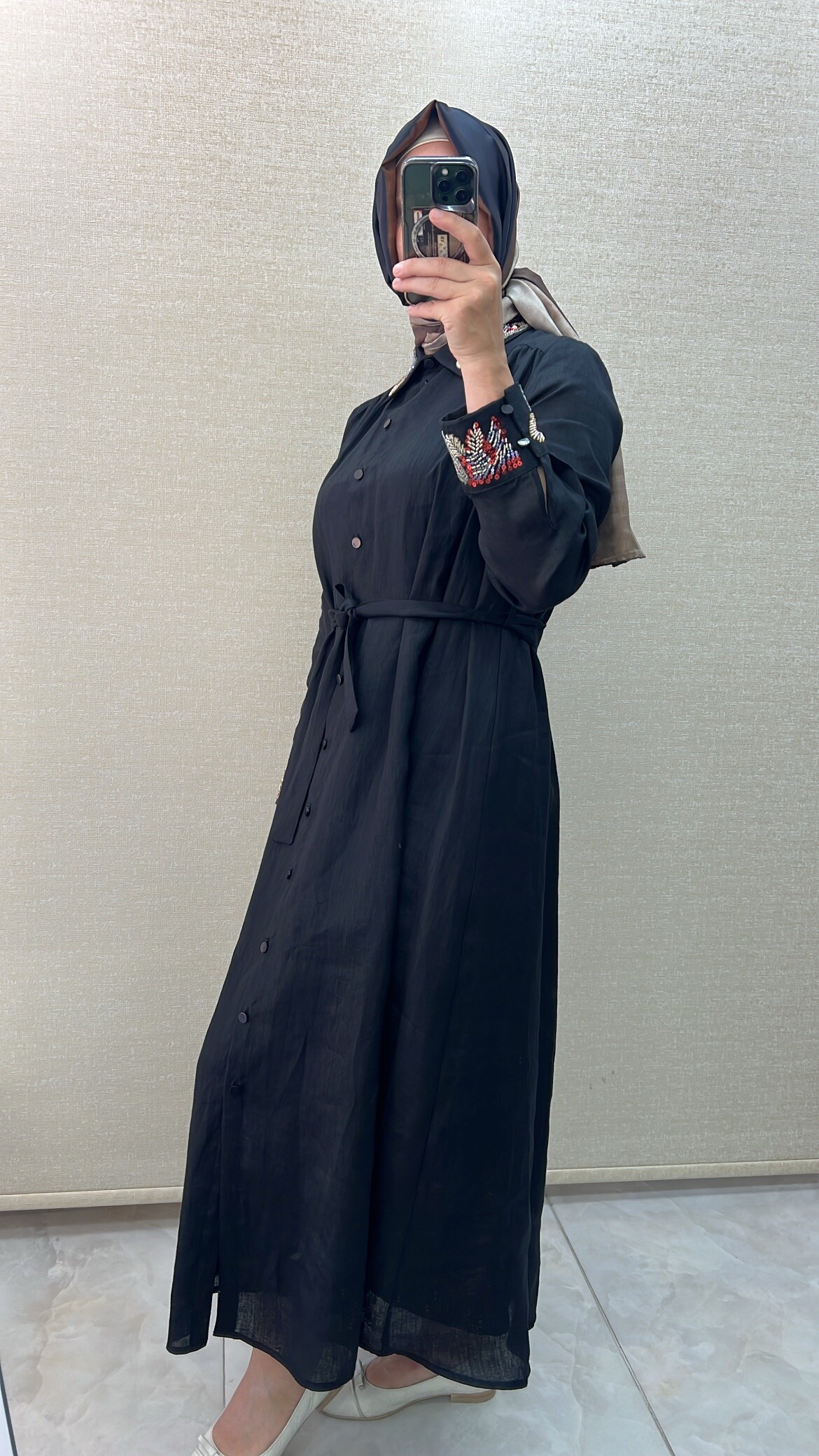 Ghisa Keten Şık Elbise