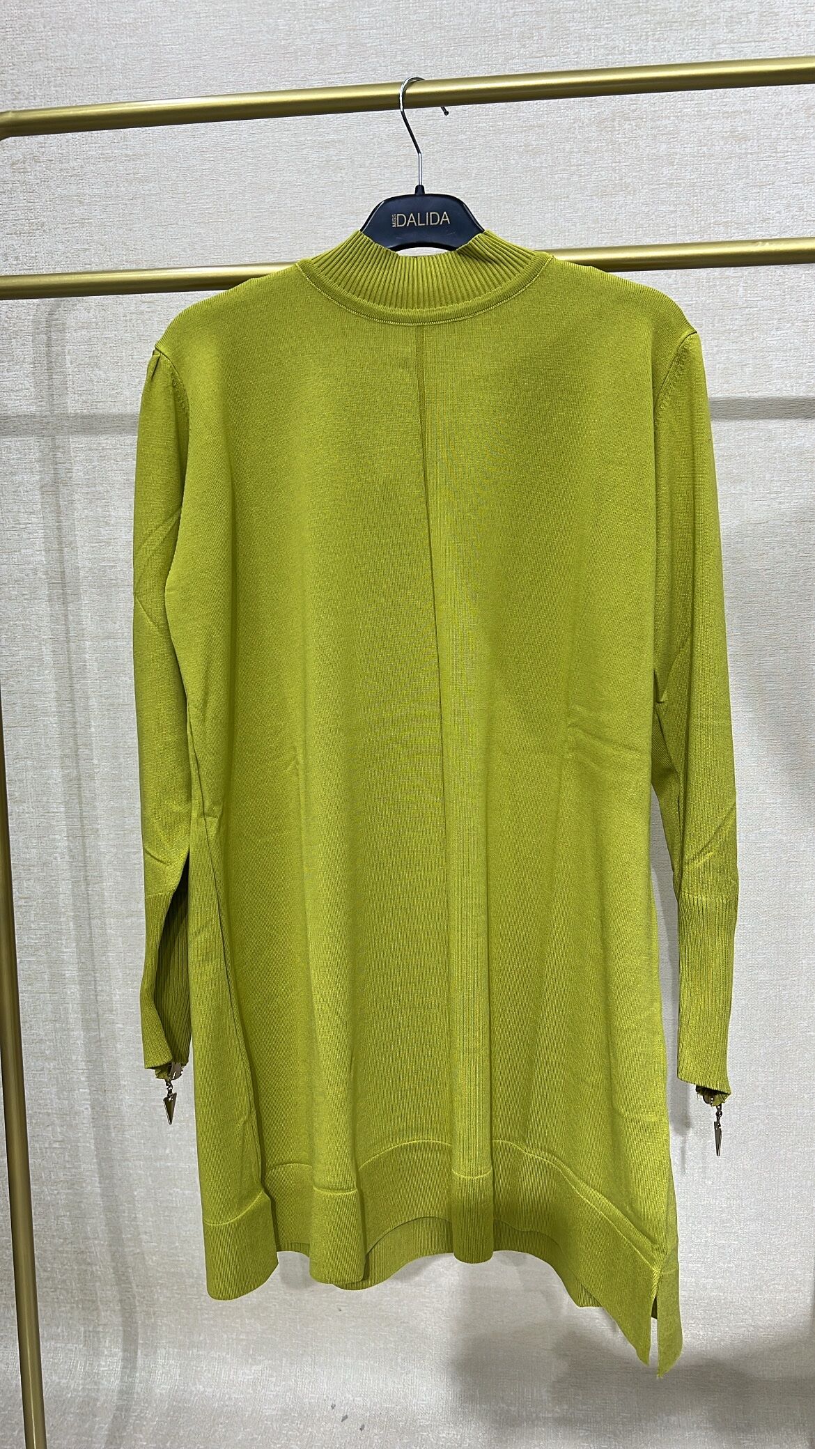 Kol fermuarlı Merserize tunik