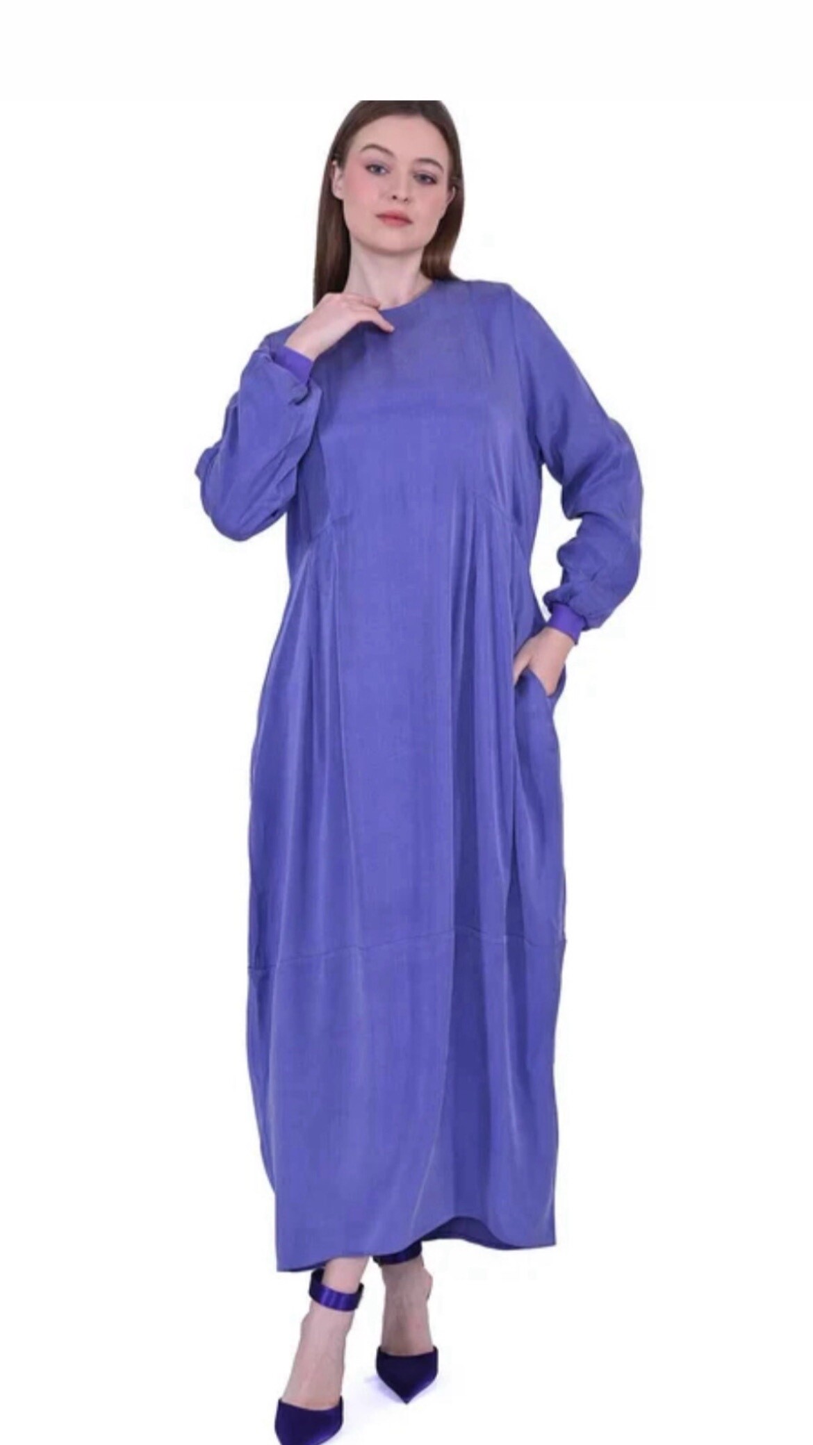 İnvee Kupra İpek Elbise