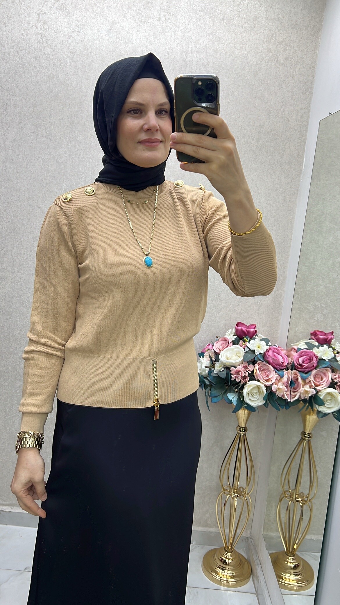 ‹ › Ghisa Vatkalı Kısa Tunik