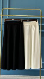 Sentez yan fermuarlı kiloş etek