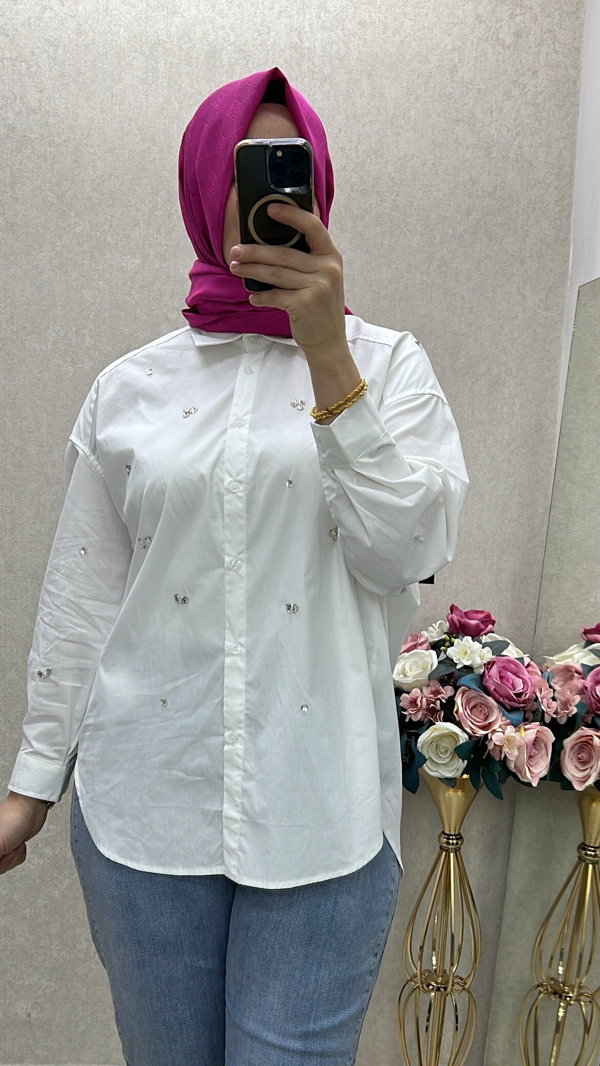 Ghisa taşlı gömlek