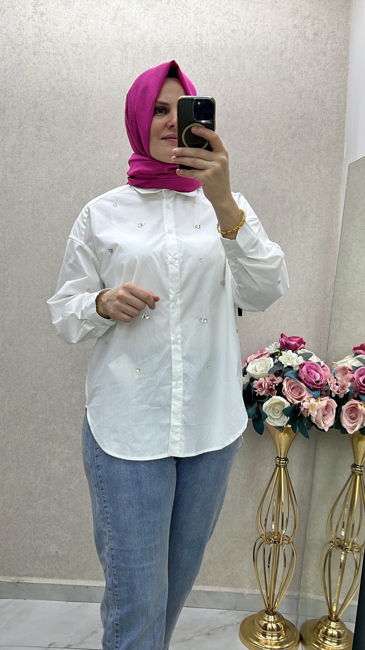 Ghisa taşlı gömlek