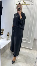 Ghisa dokulu kupra ipek takım