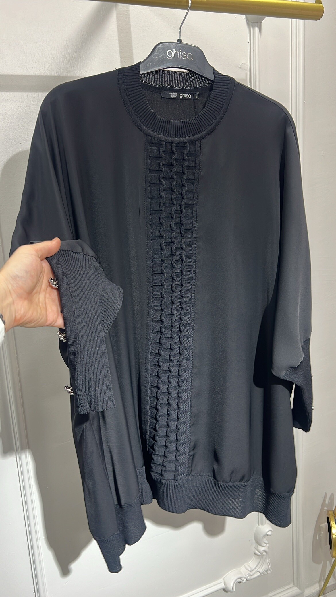 Ghisa triko detaylı tunik